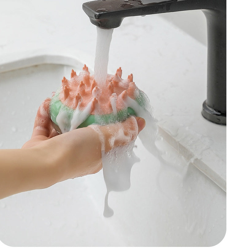New 3 In 1 Pet Cleaning Bathing Massage Shampoo Soap Dispensing Grooming Brush