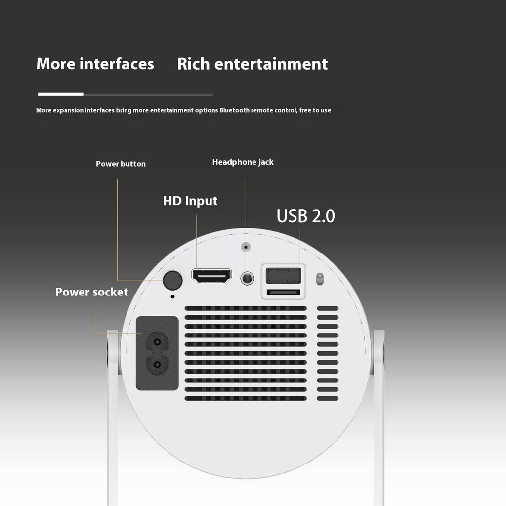 Portable Projector Small Straight  For Home Use 180 Degrees Projection