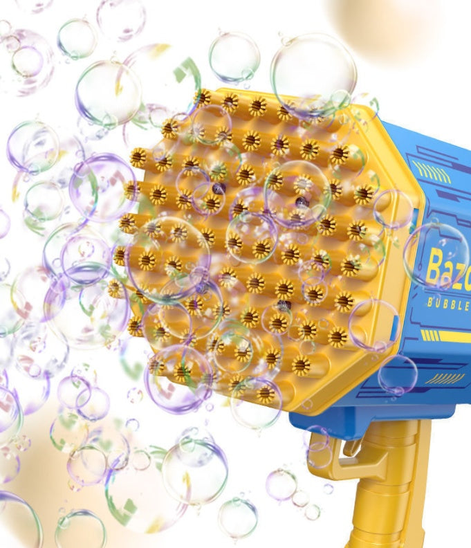 Bubble Gun Rocket 69 Holes Soap Bubbles Machine